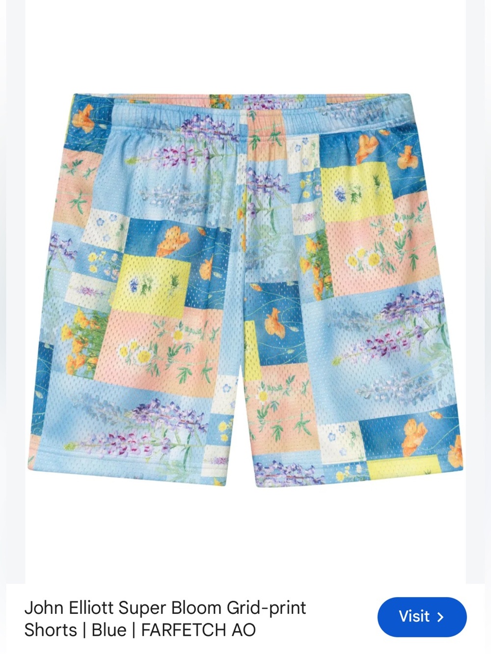 John Elliott Super Bloom mens shorts Large
